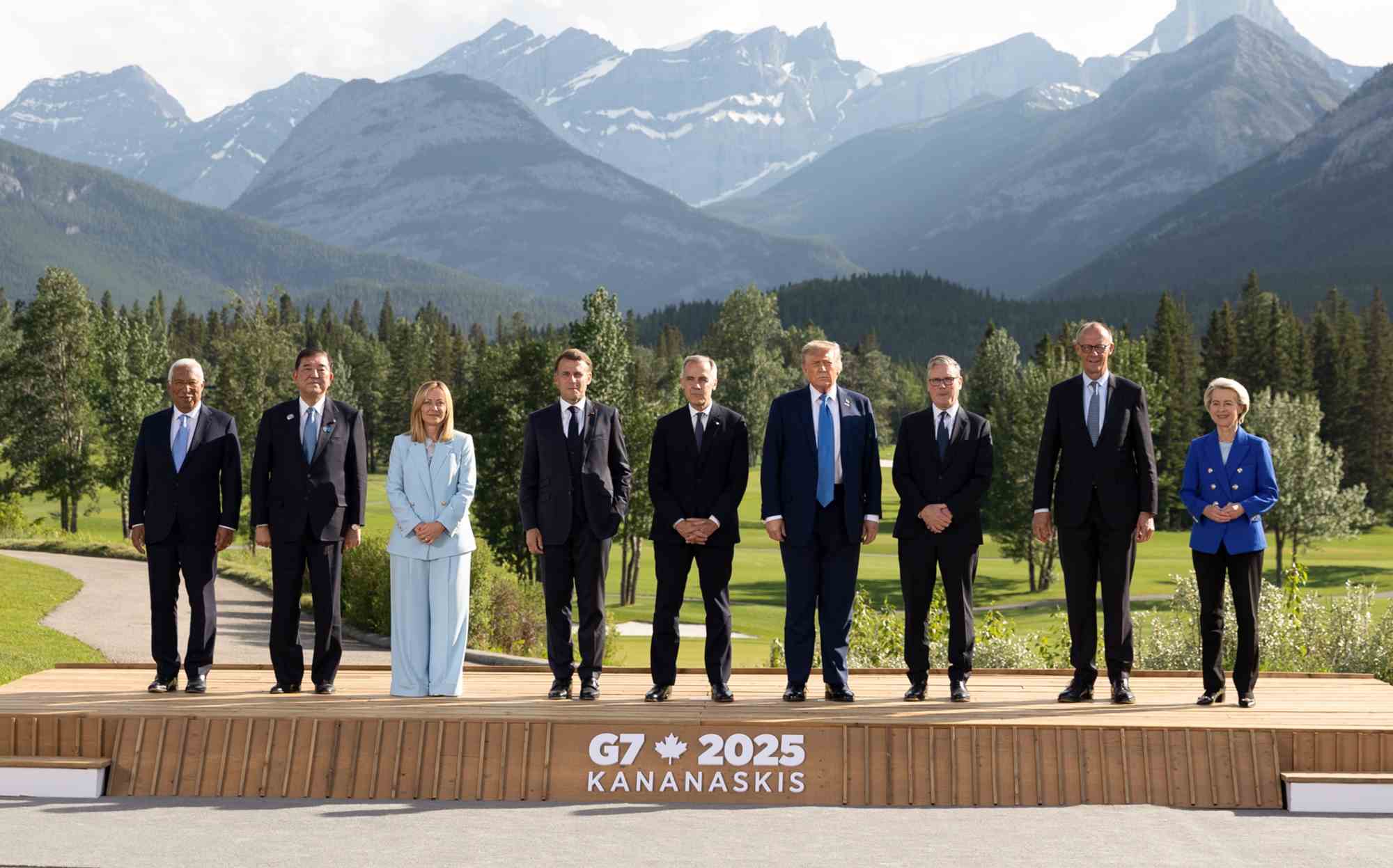 Los lideres de los paises del G7 y los lideres de la UE se reunen en Canada el 16 de junio de 2025. Foto: G7