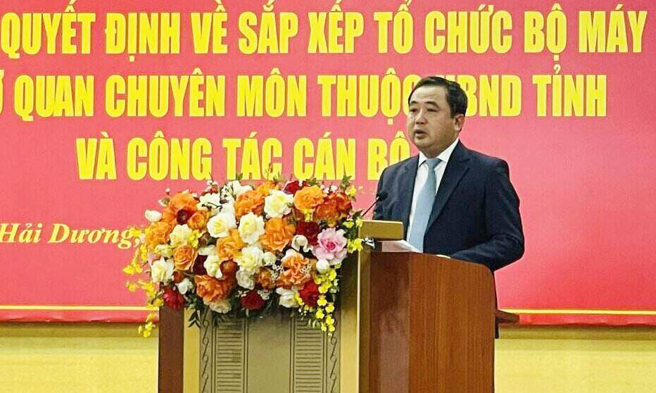 El Secretario de Hai Duong, Tran Duc Thang, es el inspector general adjunto de la Inspeccion del Gobierno. Foto: Mai Huong.