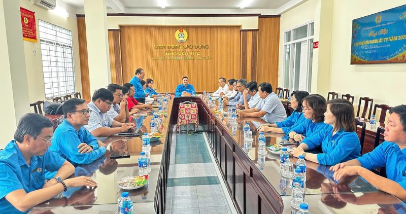 El Comite del Partido de la Federacion Laboral de Ben Tre ha completado 5/6 objetivos en el plazo de 2020-2025. Foto: Federacion Laboral de la Provincia de Ben Tre.