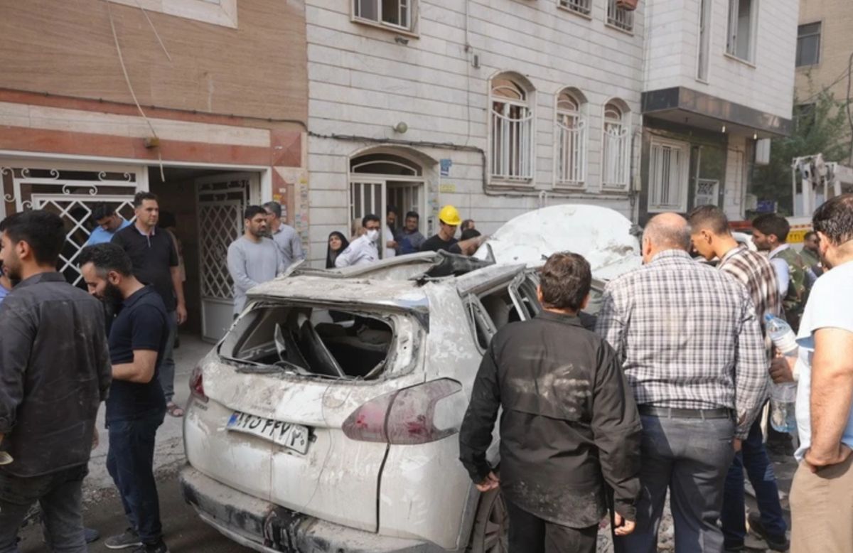 A car was destroyed after an Israeli airstrike in Tehran, Iran. Photo: Xinhua