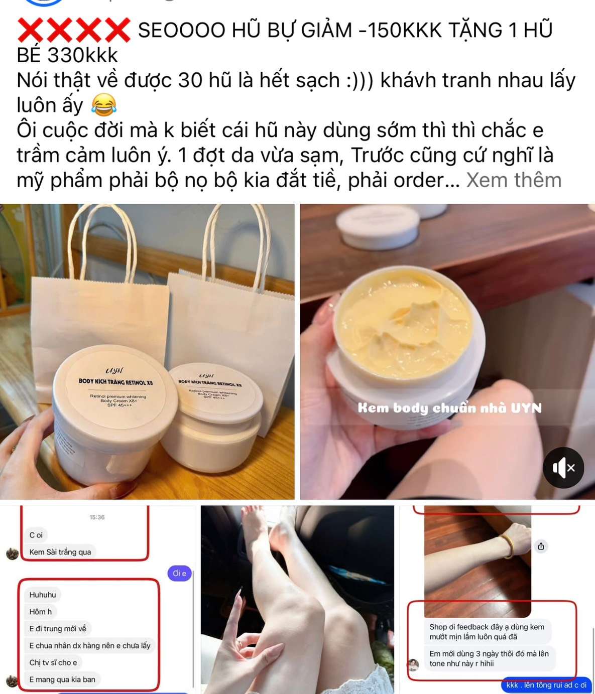 Cac san pham kem tron cap toc trang da ban tren mang. Anh: Ha Le