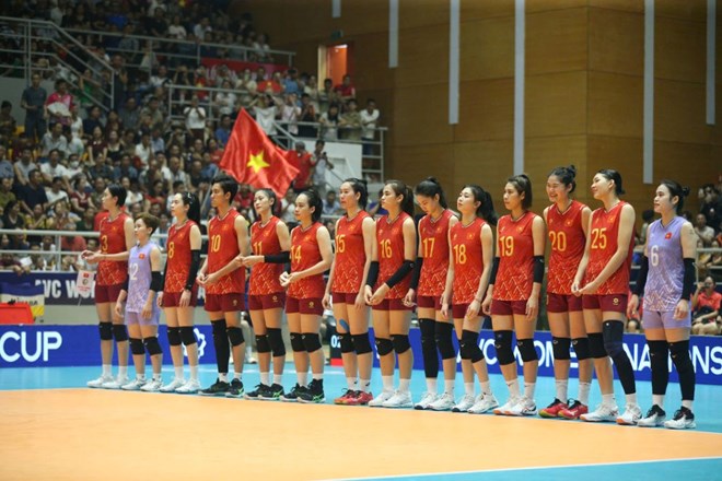 Reclutamiento de voleibol femenino vietnamita para cerrar la lista de VTV Cup 2025. Foto: Quyet Thang Thang