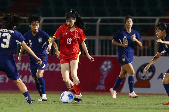 U19 nu Viet Nam can no luc hon trong hiep 2. Anh: Thanh Vu