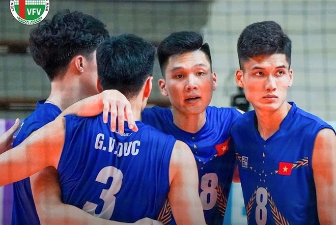 El reclutamiento de voleibol de Vietnam esta listo para lanzar la Copa de Naciones AVC 2025. Foto: VFV