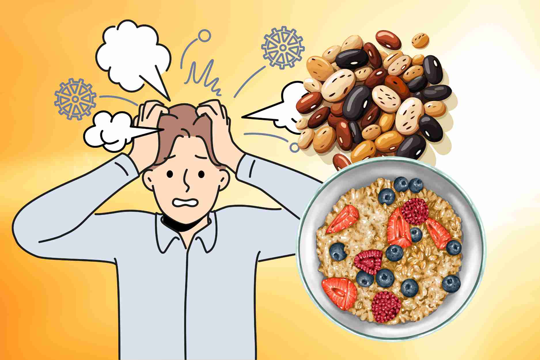 Top natural medications rich in fiber to effectively reduce stress. Graphics: Dinh Dinh