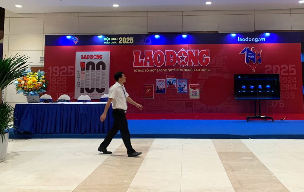 Khong gian trung bay tai Hoi bao toan quoc nam 2025. Anh: Tran Vuong
