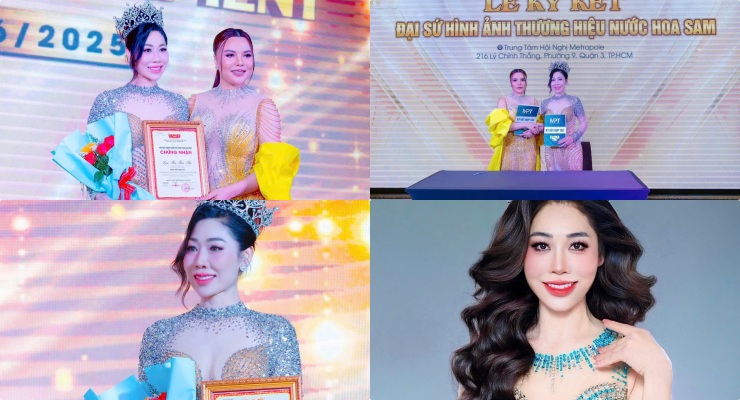 Lai Thi Thu Ha took on the position of head of the judges' committee and brand ambassador. Photo: Provided by the organizing committee.