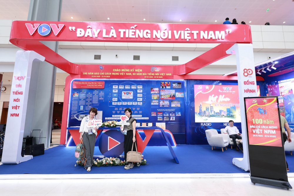 Gian trung bay cua Dai tieng noi Viet Nam. Anh: Hai Nguyen