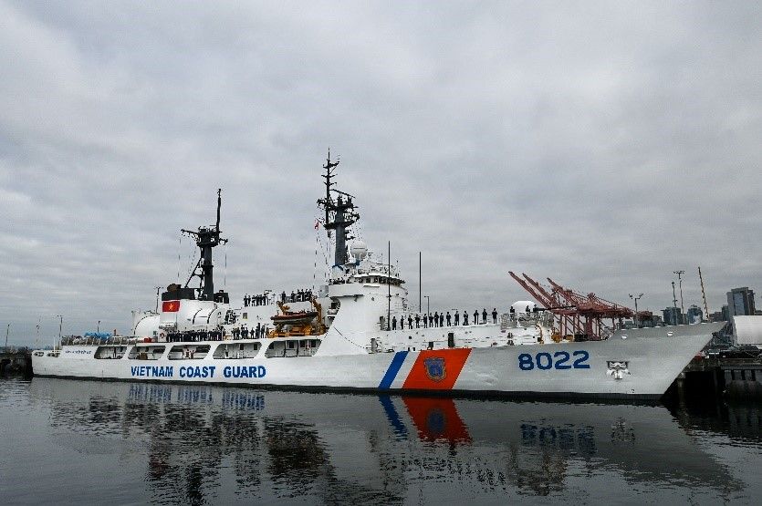 El barco CSB 8022 es el tercer barco de la Patrulla de los Estados Unidos transferido a la Guardia Costera de Vietnam. Foto: Delegacion americana