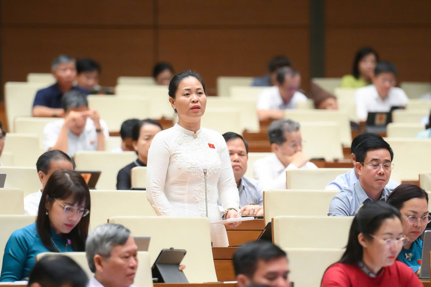 Đại biểu Nguyễn Thị Thu Dung - Đoàn ĐBQH tỉnh Thái Bình. Ảnh: Quochoi