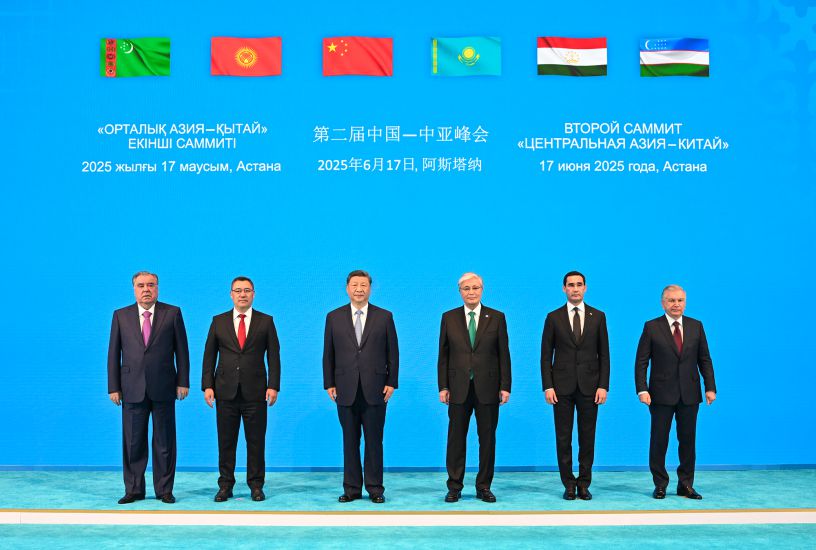 Secretario General y Presidente de China Xi Jinping y lideres de 5 paises de Asia Central asistieron a la segunda cumbre de Asia Centro de China en Astana, Kazajstan, 17 de junio de 2025. Foto: Xinhua
