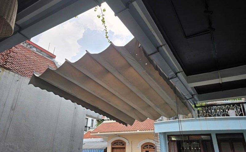 For a garden, sunroof is the optimal choice for hot summer days. Photo: Tuan Dat