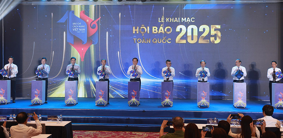 Lễ khai mạc chính thức Hội Báo toàn quốc 2025. Ảnh: Hải Nguyễn