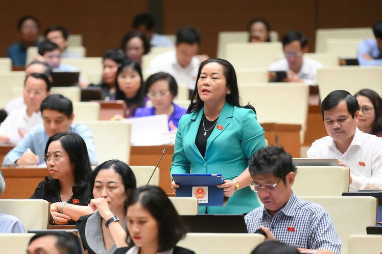 Dai bieu Le Thi Thanh Lam (Doan Hau Giang). Anh: Quochoi