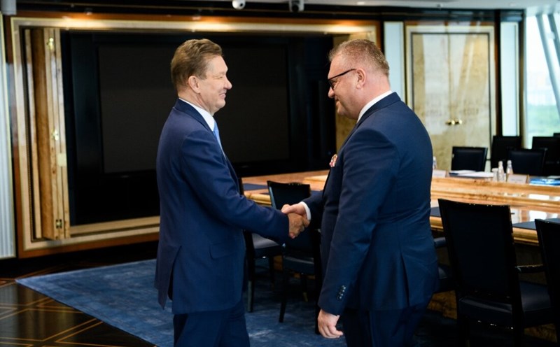 Gazprom CEO Alexey Miller and SPP CEO Wojtec Ferenc discussed the supply of Russian gas to Slovakia on the sidelines of the 28th St.Petersburg International Economic Forum (SPIEF) in Russia. Photo: Gazprom