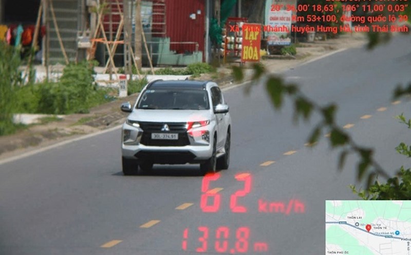 Vehicles were fined in Thai Binh. Photo: Thai Binh Police