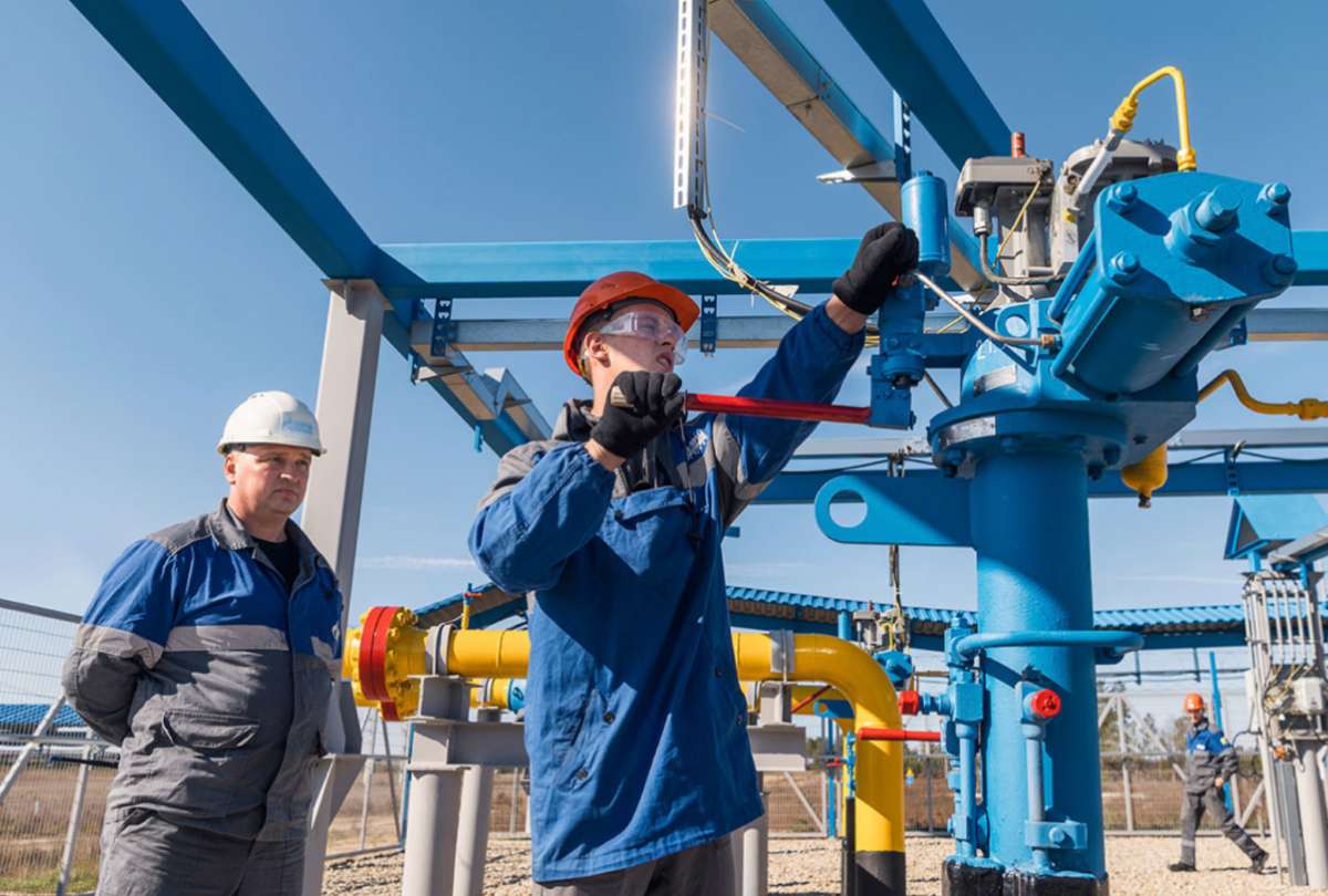 Una base de gas rusa de Gazprom. Foto: Gazprom