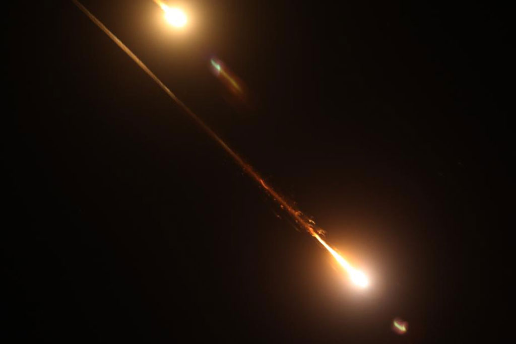 La escena de los misiles iranies se apresuro a Israel el 15 de junio. Foto: Xinhua