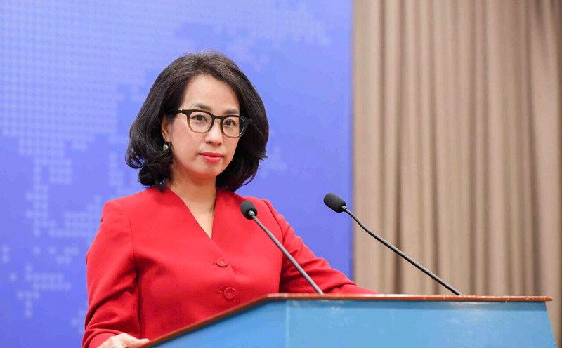 Spokesperson of the Ministry of Foreign Affairs Pham Thu Hang said that the US highly appreciated Vietnam's goodwill and efforts in countervailing tax negotiations. Photo: Ministry of Foreign Affairs