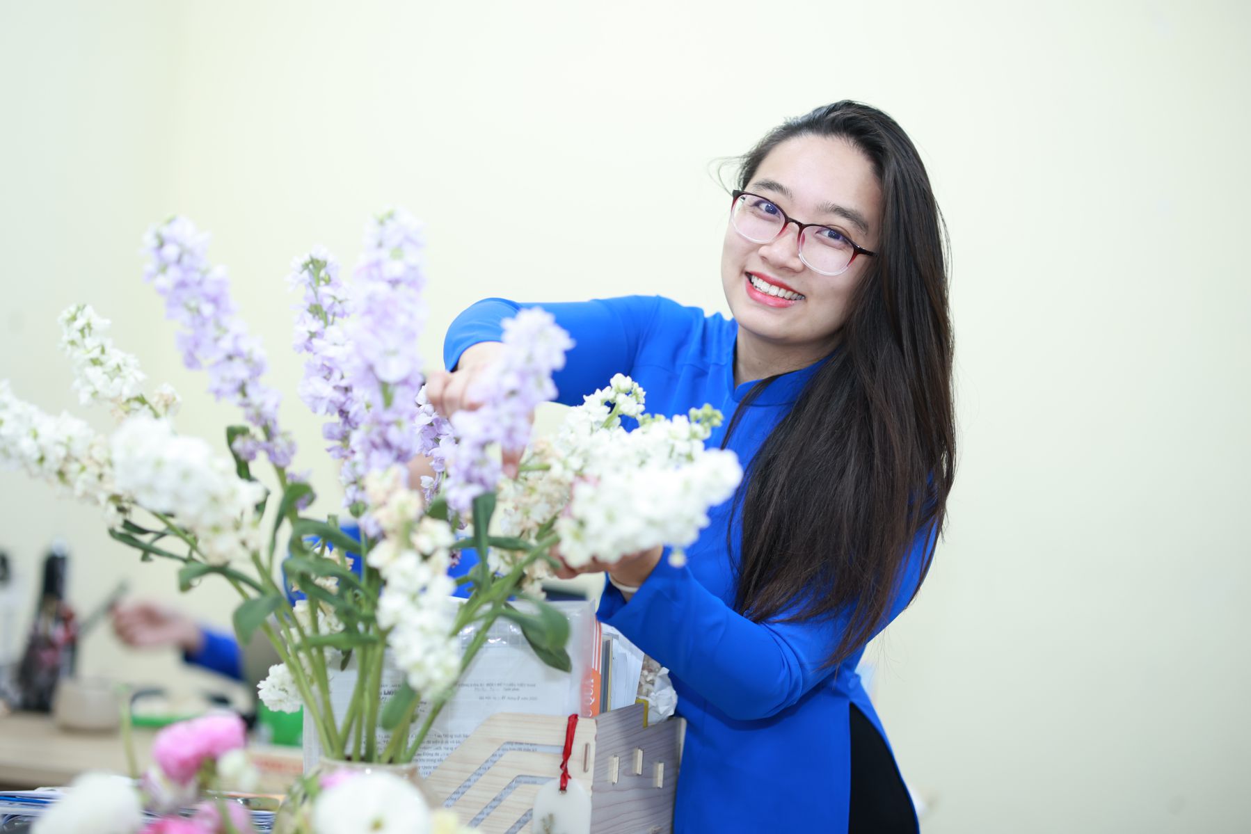 Nha bao Giang Linh - Ban Kinh te, Bao Lao Dong. Anh: Duc Van