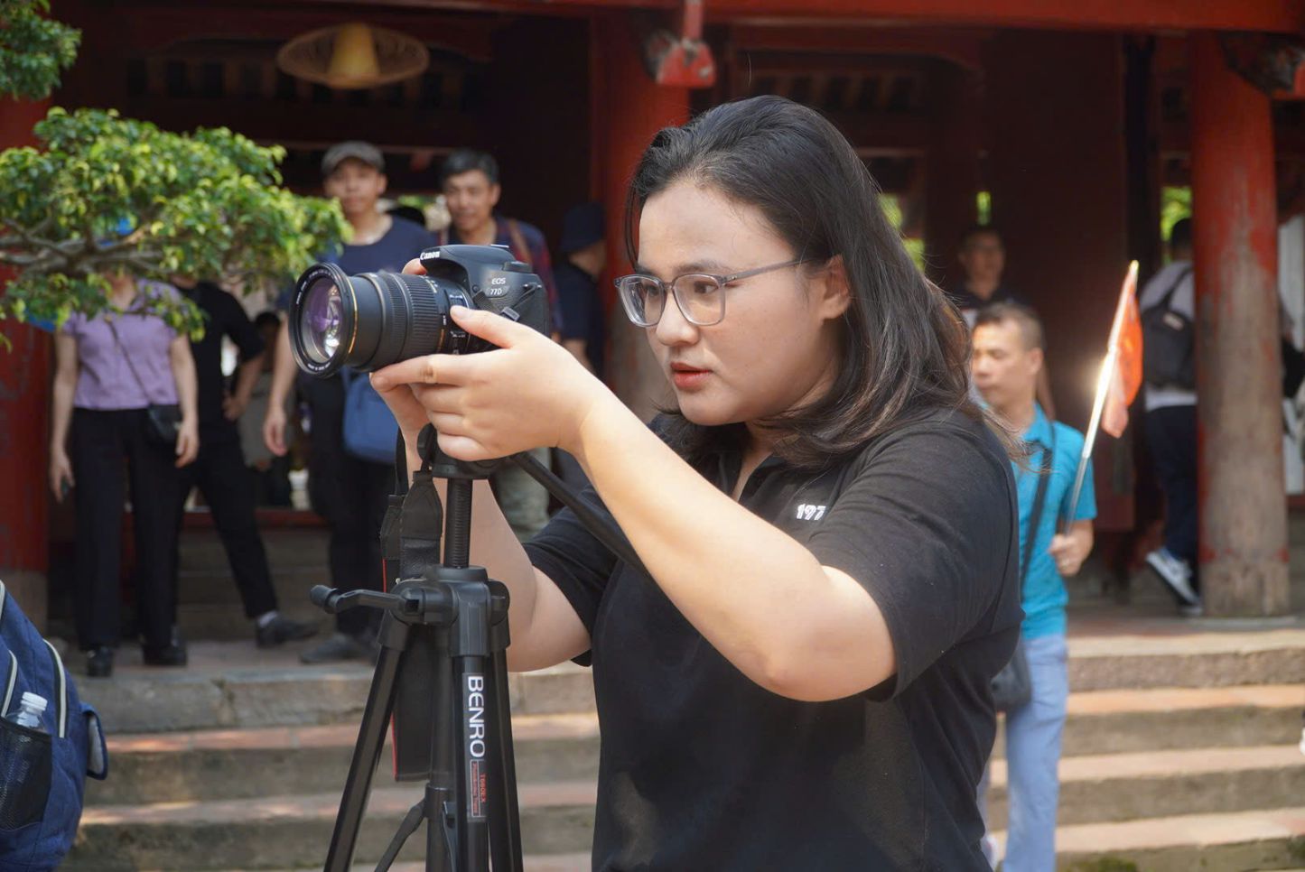 Nha bao Le Tuong Van - Ban Kinh te, Bao Lao Dong. Anh: Duc Van