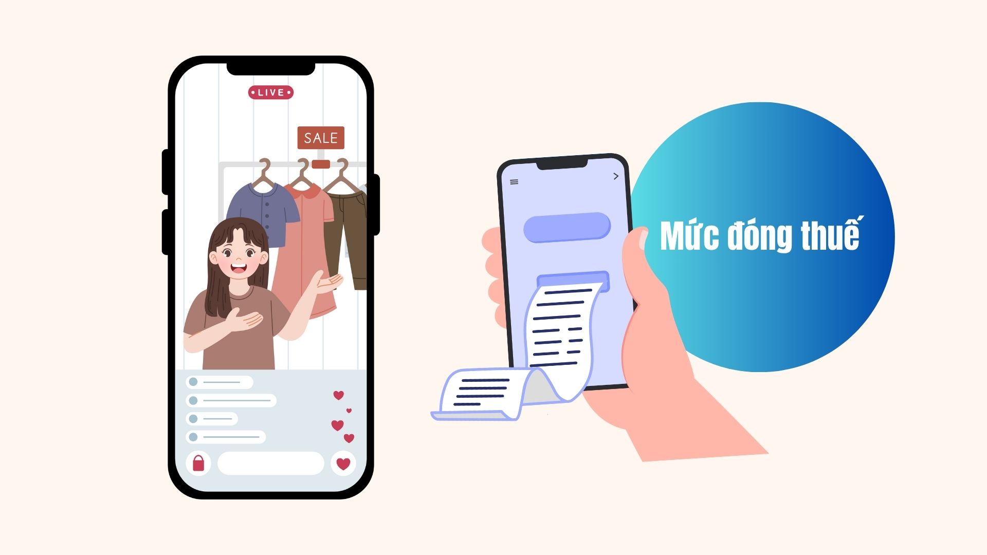 Pago de impuestos para hogares comerciales e individuos en linea. Grafico: Linh Dan