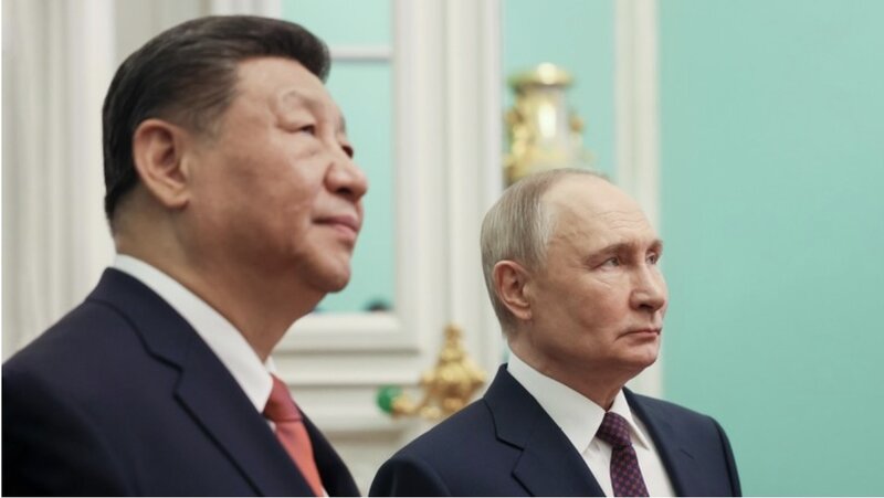 Secretario General, presidente chino Xi Jinping y el presidente ruso Vladimir Putin. Foto: Sputnik