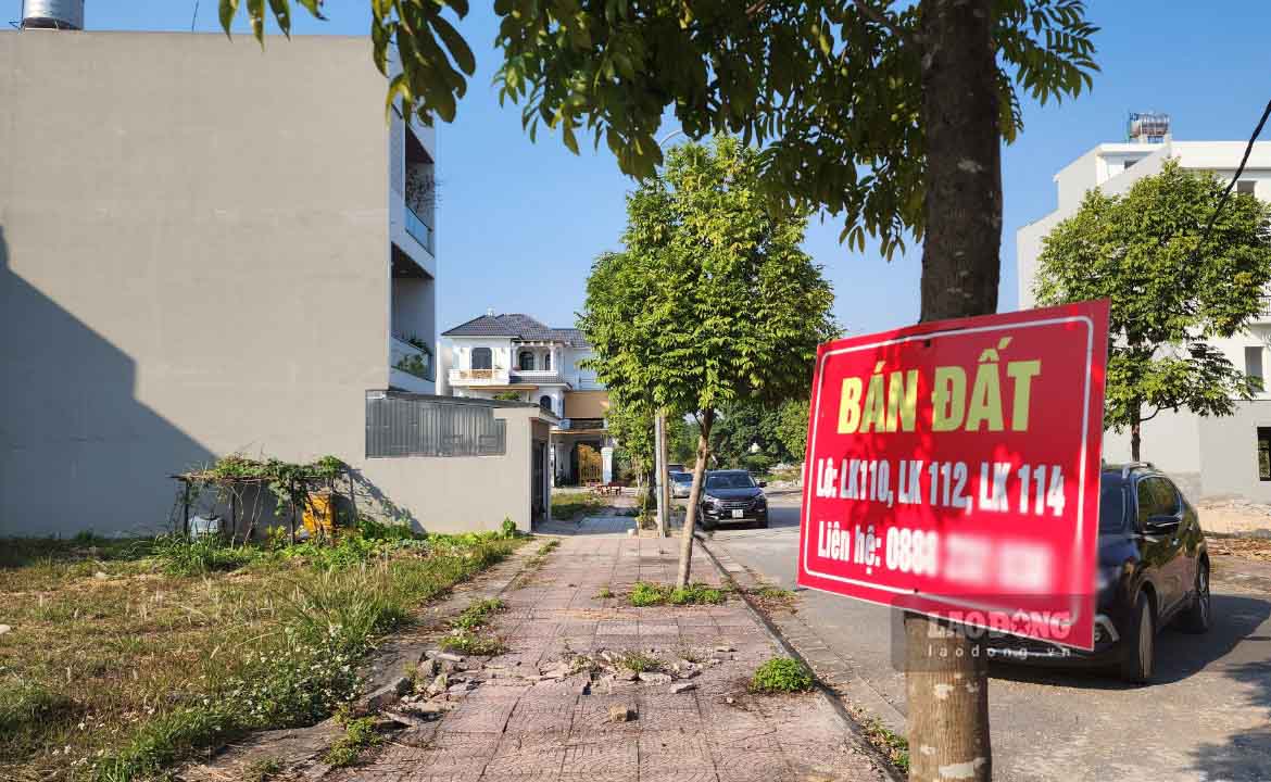 Nhieu lo dat tai trung tam TP Thai Nguyen duoc rao ban voi gia cao hon 30% so voi cuoi nam 2024. Anh: Viet Bac.