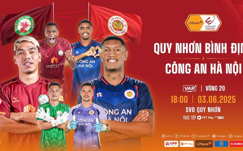 Schedule of the match between Quy Nhon Binh Dinh and Hanoi Police. Photo: VPF