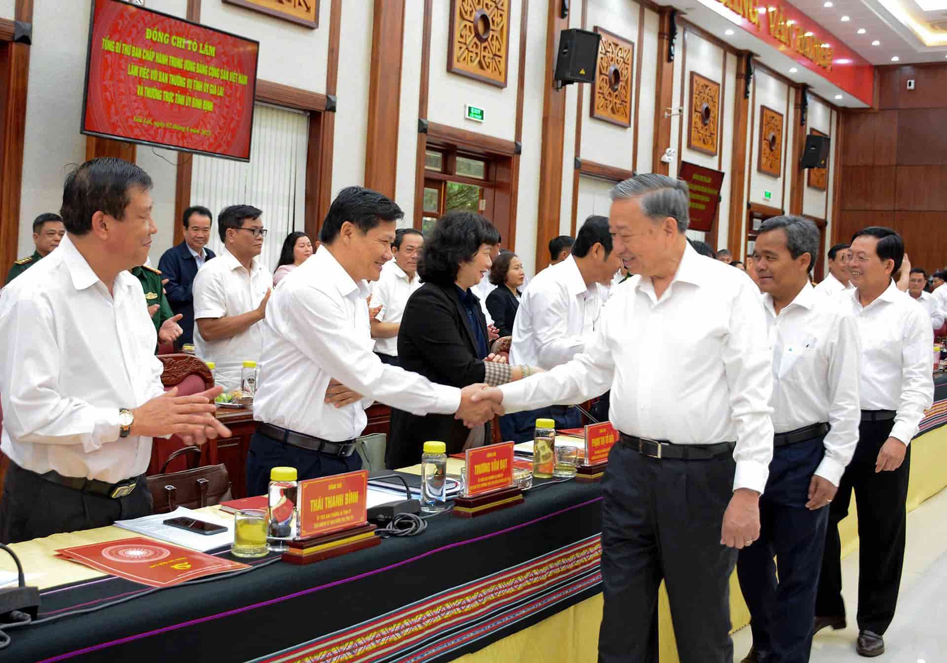 Tổng Bí thư Tô Lâm và các đại biểu. Ảnh: Thanh Tuấn 