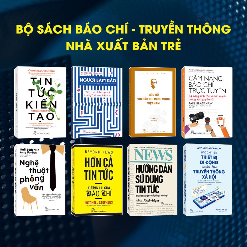 "Bộ sách báo chí - truyền thông" kỷ niệm 100 Ngày Báo chí Cách mạng Việt Nam. Ảnh: Nhà xuất bản Trẻ