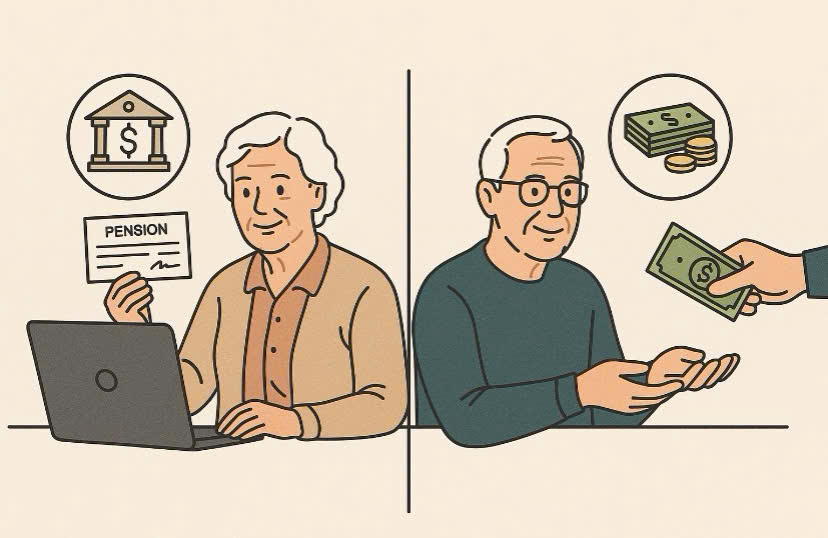 The average life expectancy of pensioners is higher than that of non-pensioners. Graphics: Huong Giang
