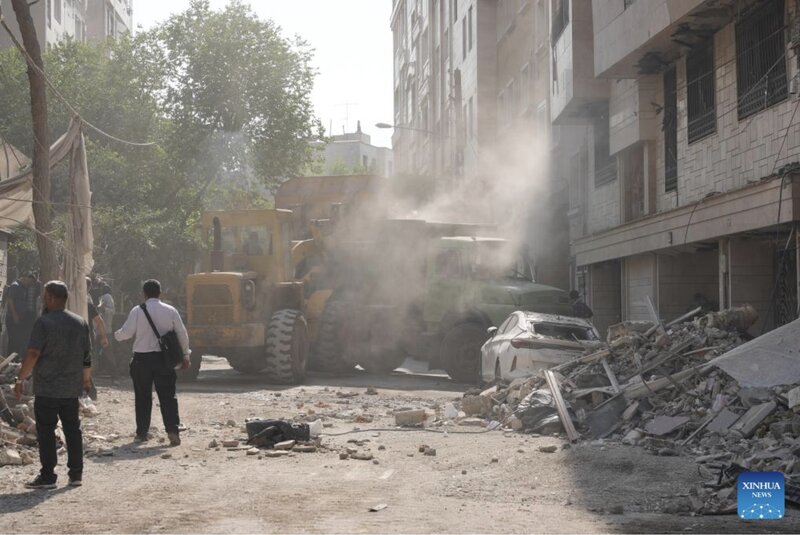 An area in Iran was devastated after an Israeli attack. Photo: Xinhua