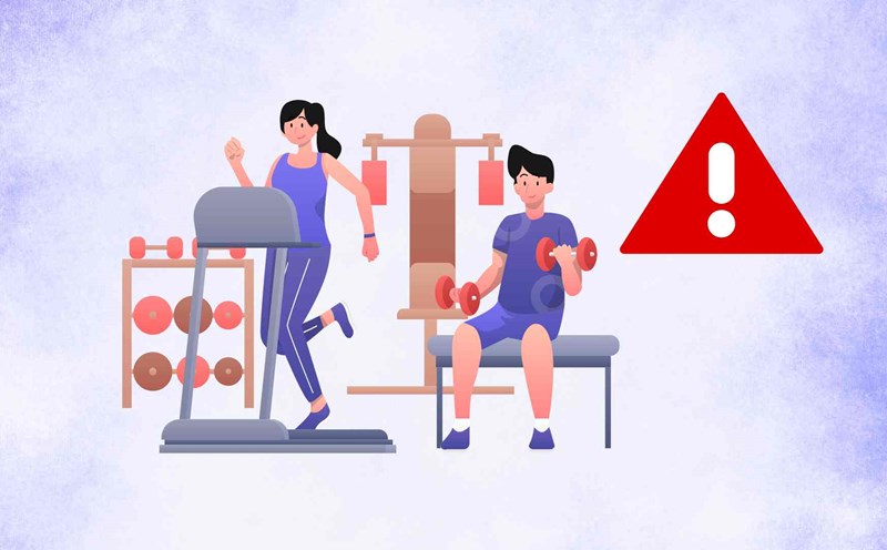 Common mistakes when doing gym make it difficult for you to lose weight. Graphic photo: Hoang Loc
