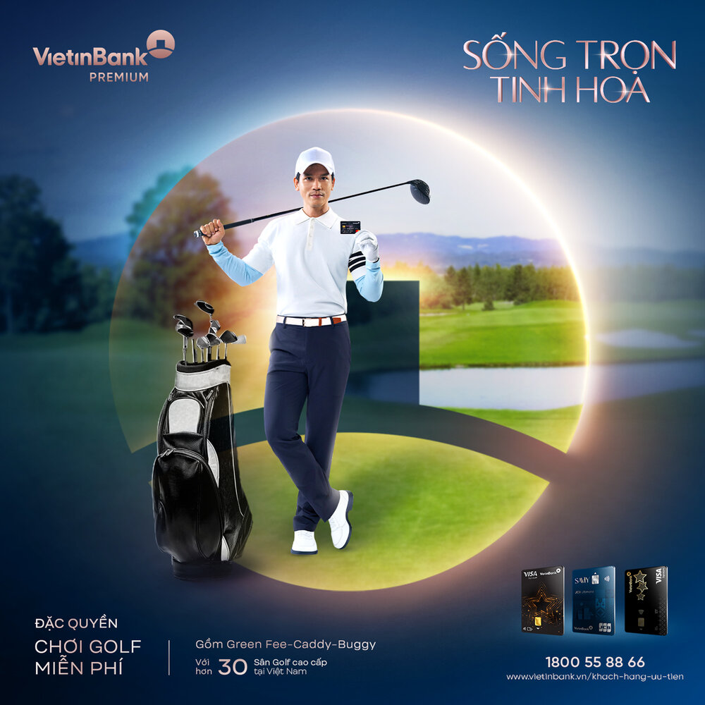 Dac quyen Golf cao cap danh cho khach hang cua VietinBank Premium. Ảnh: VietinBank