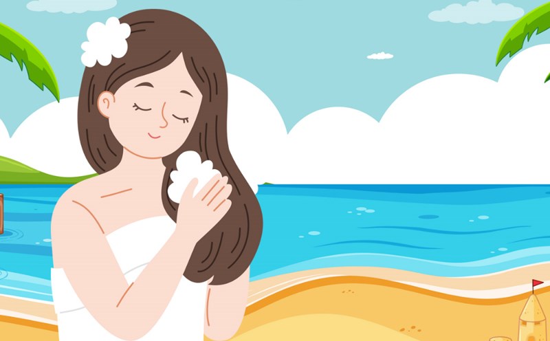 How to protect hair when going on vacation at the beach. Graphics: Thien Nhan