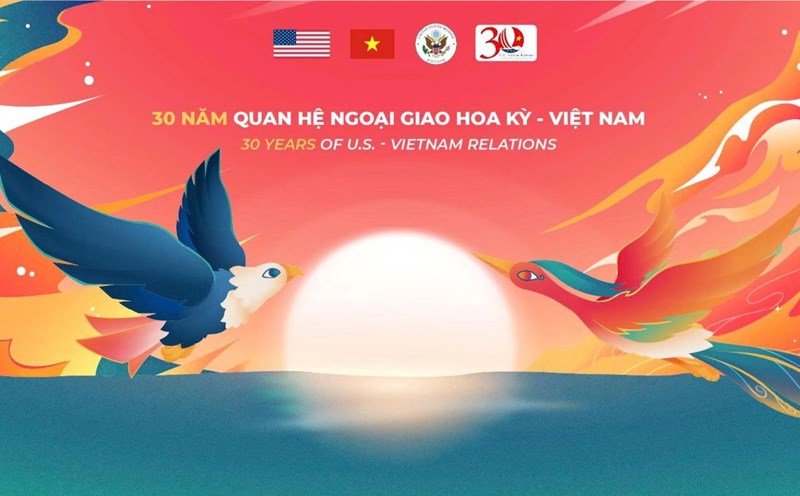 logo celebrating the 30th anniversary of Vietnam-US relations. Photo: US Embassy