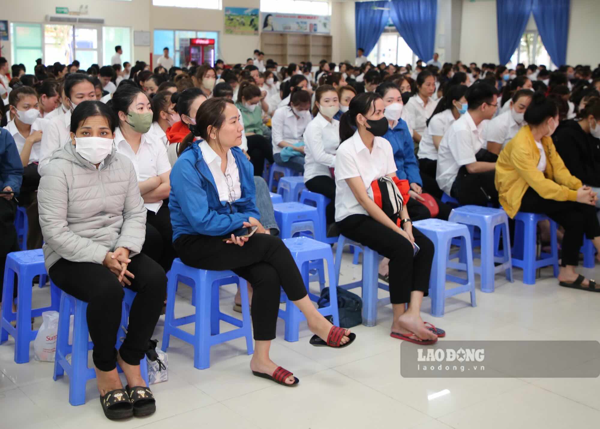 Workers at Ha Quang Garment Factory at the 2025 Workers' Conference. Photo: Cong Sang