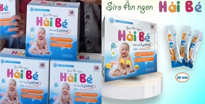 The delicious Hai Be syrup product is advertised widely on social networks. Graphics: Linh Dan