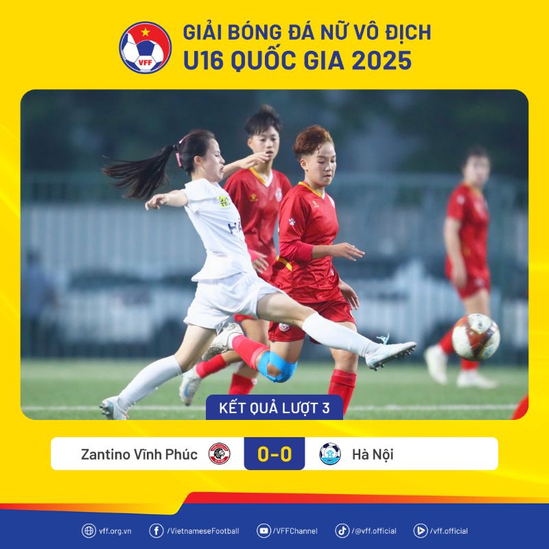 U16 Ha Noi hoa 0-0 U16 Zantino Vinh Phuc. Anh: VFF