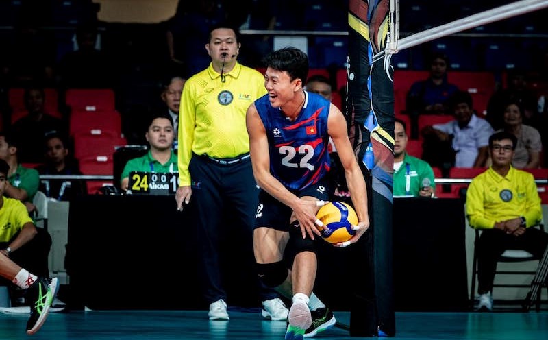 The Vietnam men's volleyball team will meet Qatar in the quarter-finals of the AVC Nations Cup 2025. Photo: VFV