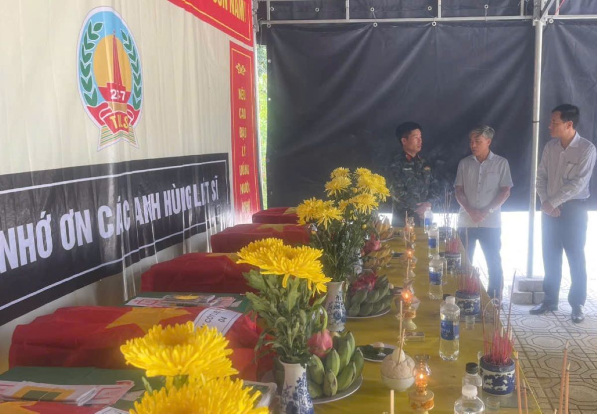 The remains of martyrs found are carefully preserved. Photo: Anh Vu