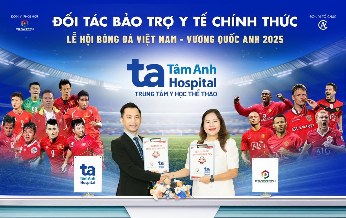 Le cong bo Benh vien Tam Anh la doi tac bao tro y te va dong hanh cung sau “huyen thoai” Manchester Reds tai Viet Nam. Anh: He thong BVDK Tam Anh