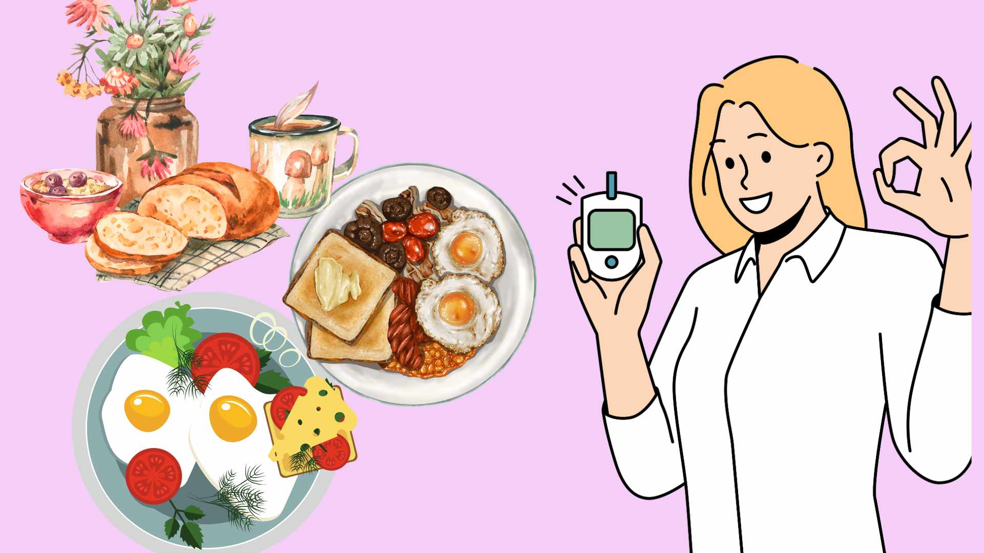 Eating breakfast properly will help stabilize blood sugar. Graphics: Ha May