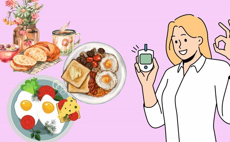 Eating breakfast properly will help stabilize blood sugar. Graphics: Ha May