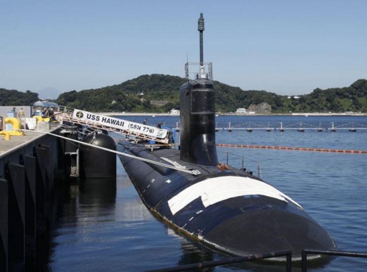 Submarino nuclear de clase Virginia de USS Hawaii. 
Foto: Xinhua