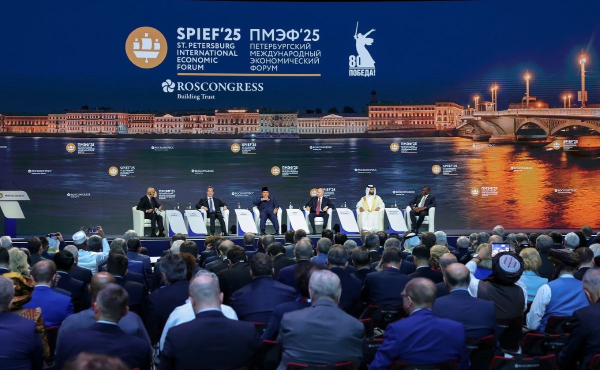Phien toan the Dien dan Kinh te Quoc te St.Petersburg ngay 20.6.2025. Anh: Kremlin