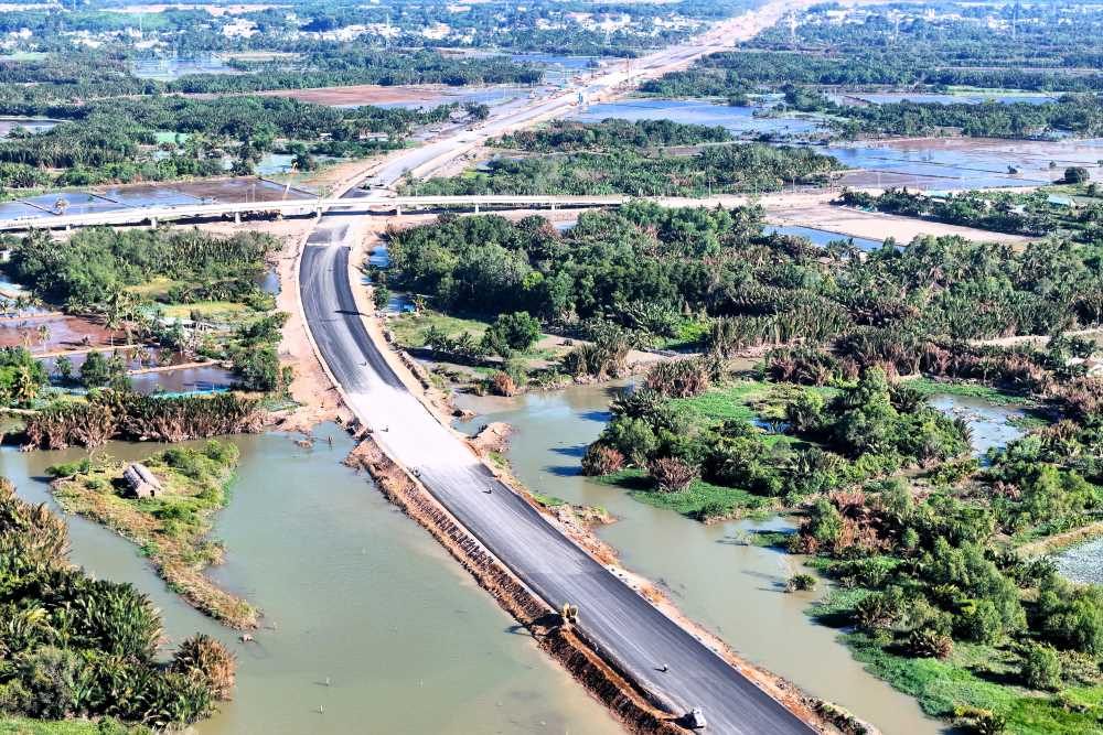 Du an thanh phan 1A doan duong dan len cau Nhon Trach (bo Dong Nai) da hoan thien. Anh: Quynh Danh