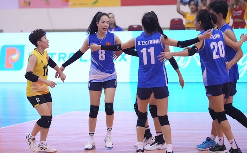 Vietnam women's volleyball team at VTV Ferroli Cup 2024. Photo: Hoang Hue