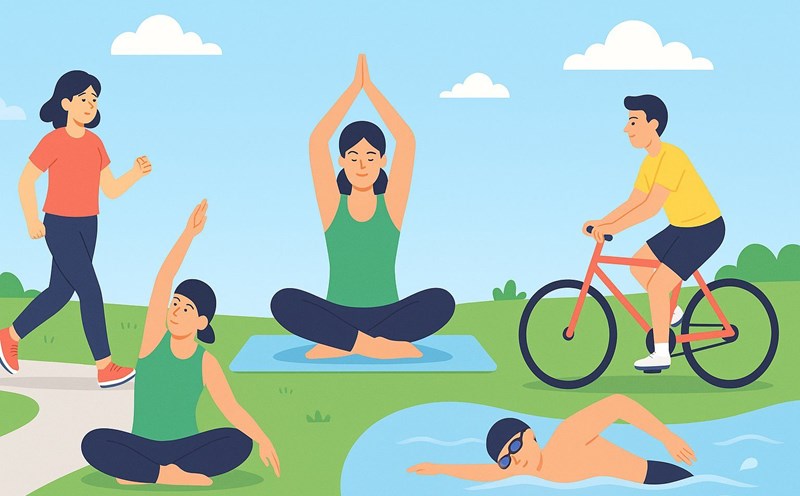 5 gentle exercises to effectively control uric acid. Graphic photo: Hoang Loc